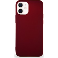 Case World Apple iPhone 12 Kılıf Soft Premier Renkli Silikon Kapak - Mürdüm