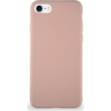 Case World Apple iPhone 7 Kılıf Soft Premier Renkli Silikon Kapak - Pudra