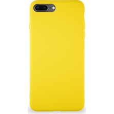 Case World Apple iPhone 7 Plus Kılıf Soft Premier Renkli Silikon Kapak - Sarı