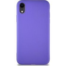Case World Apple iPhone Xr Kılıf Soft Premier Renkli Silikon Kapak - Mor