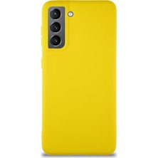Case World Samsung Galaxy S21 Kılıf Soft Premier Renkli Silikon Kapak - Sarı