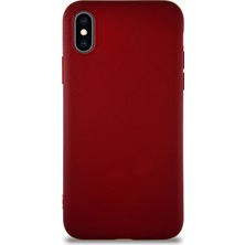Case World Apple iPhone Xs Kılıf Soft Premier Renkli Silikon Kapak - Mürdüm