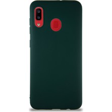 Case World Samsung Galaxy A30 Kılıf Soft Premier Renkli Silikon Kapak - Yeşil