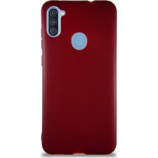 Case World Samsung Galaxy A11 Kılıf Soft Premier Renkli Silikon Kapak - Mürdüm