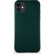 Case World Apple iPhone 11 Kılıf Soft Premier Renkli Silikon Kapak - Yeşil