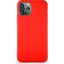 Case World Apple iPhone 11 Pro Kılıf Soft Premier Renkli Silikon Kapak - Kırmızı