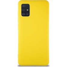 Case World Samsung Galaxy A51 Kılıf Soft Premier Renkli Silikon Kapak - Sarı