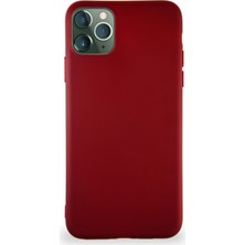 Case World Apple iPhone 11 Pro Max Kılıf Soft Premier Renkli Silikon Kapak - Mürdüm
