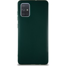 Case World Samsung Galaxy A71 Kılıf Soft Premier Renkli Silikon Kapak - Yeşil