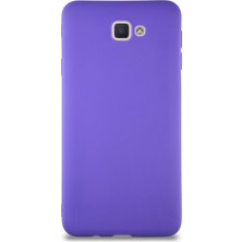 Case World Samsung Galaxy J7 Prime Kılıf Soft Premier Renkli Silikon Kapak - Mor