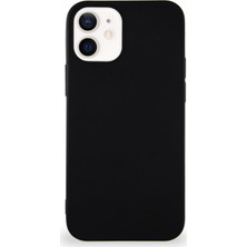 Case World Apple iPhone 12 Kılıf Soft Premier Renkli Silikon Kapak - Siyah