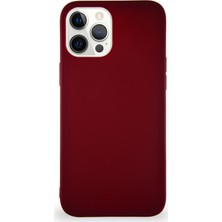 Case World Apple iPhone 12 Pro Max Kılıf Soft Premier Renkli Silikon Kapak - Mürdüm