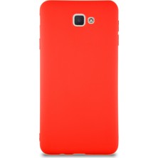Case World Samsung Galaxy J7 Prime Kılıf Soft Premier Renkli Silikon Kapak - Kırmızı