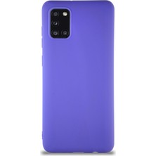 Case World Samsung Galaxy A31 Kılıf Soft Premier Renkli Silikon Kapak - Mor