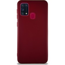 Case World Samsung Galaxy M31 Kılıf Soft Premier Renkli Silikon Kapak - Mürdüm