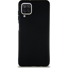 Case World Samsung Galaxy A12 Kılıf Soft Premier Renkli Silikon Kapak - Siyah