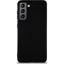 Case World Samsung Galaxy S21 Kılıf Soft Premier Renkli Silikon Kapak - Siyah