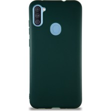 Case World Samsung Galaxy A11 Kılıf Soft Premier Renkli Silikon Kapak - Yeşil