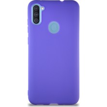 Case World Samsung Galaxy A11 Kılıf Soft Premier Renkli Silikon Kapak - Mor