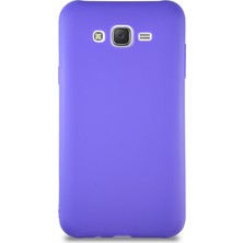 Case World Samsung Galaxy J7 Kılıf Soft Premier Renkli Silikon Kapak - Mor