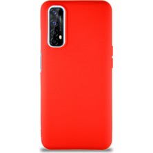 Case World Realme 7 Kılıf Soft Premier Renkli Silikon Kapak - Kırmızı