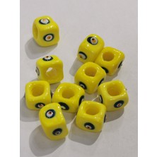 Livza Bijuteri Cam Nazar Bordum Boncuğu 10-12 mm 50 Adet