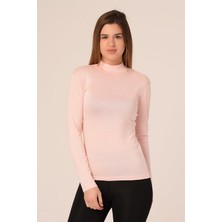 Disentis Modest Yarım Balıkçı Uzun Kollu Viskon Pembe Body