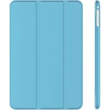 Teknetstore Apple iPad 5. / 6. Nesil 2017 / 2018 9.7" Kılıf Smart Cover Katlanabilir Standlı Akıllı Kapak Uyku Modlu Mavi