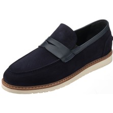 Costo Shoes AYL1112 Lacivert Süet Termo Taban 4 Mevsim Büyük Numara  Erkek Ayakkabısı
