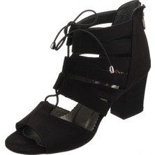 Costo Shoes ND1710 Siyah Süet Özel Seri Rahat ve Şık Kullanıma Uygun Büyük Numara Kadın Ayakkabı