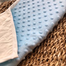 Pitipiti Nohut Polar - Pazen Mavi Minky Biyeli Battaniye 90X90 cm