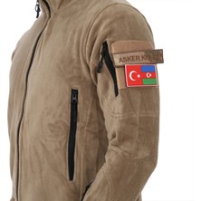 Asker Marketi Çok Cepli Bej Tactical Polar - Taktik Askeri Outdoor Polar