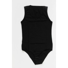 Anıt Lingerie Kız Çocuk Siyah Pamuklu Kalın Askılı Çıtçıtlı Badi 6'lı Paket