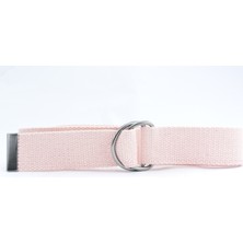 Trend Deri Açık Pembe Ayarlanabilir D Tokalı Kolon Kemer 4 cm