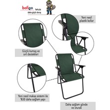 Bofigo Kamp Sandalyesi Katlanır Sandalye Piknik Sandalyesi Plaj Sandalyesi - Yeşil