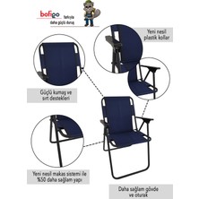 Bofigo Kamp Sandalyesi Katlanır Sandalye Piknik Sandalyesi Plaj Sandalyesi - Lacivert
