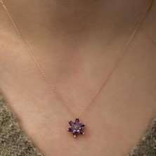 Ervanur 925 Ayar Gümüş Lotus Çiçeği Kadın Kolye