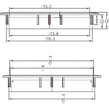 Dizaynaks Zamak Kablo Kapağı Büyük Krom 80 Mm. Çap