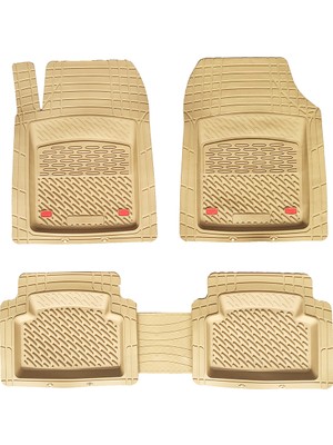 Safir Peugeot 308 2008 Model 3D Havuzlu Paspas Full Bej