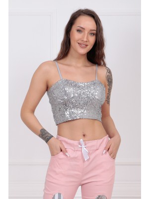 Sense Gloplu Arkası Fermuarlı  Zara Payet Bustiyer BST33154