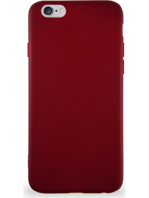 Caseart Apple iPhone 6 Kılıf Soft Premier Renkli Silikon Kapak - Mürdüm