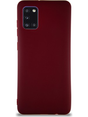 Caseart Samsung Galaxy A31 Kılıf Soft Premier Renkli Silikon Kapak - Mürdüm