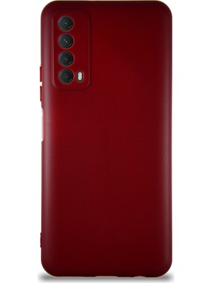 Caseart Huawei Y7A Kılıf Soft Premier Renkli Silikon Kapak - Mürdüm