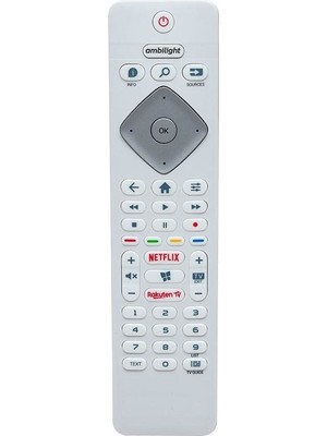 Electroon Philips Ambilight Smart Tuşlu LED Tv Kumanda Beyaz
