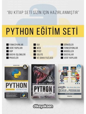 Dikeyeksen Yayın Dağıtım Python Eğitim Seti(3 Kitap) - Mustafa Başer