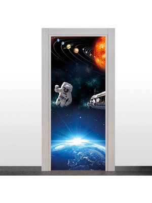 Okularenkkat Uzay Temalı Kapı Giydirme