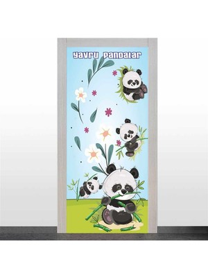 Okularenkkat Yavru Pandalar Kapı Giydirme