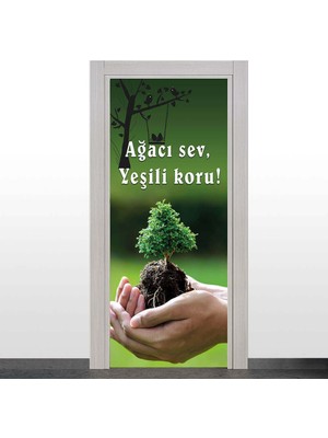 Okularenkkat Ağaç Temalı Değerler Kapı Giydirme