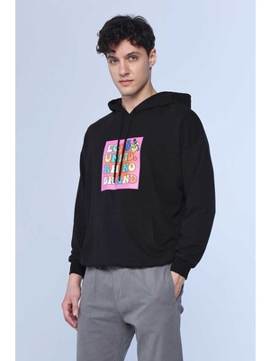 Ecko Unltd Henley Siyah Erkek Kapüşonlu Hoodie