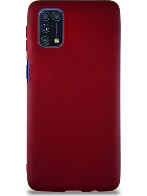 Kzy Samsung Galaxy M31S Kılıf Soft Premier Renkli Silikon Kapak - Mürdüm